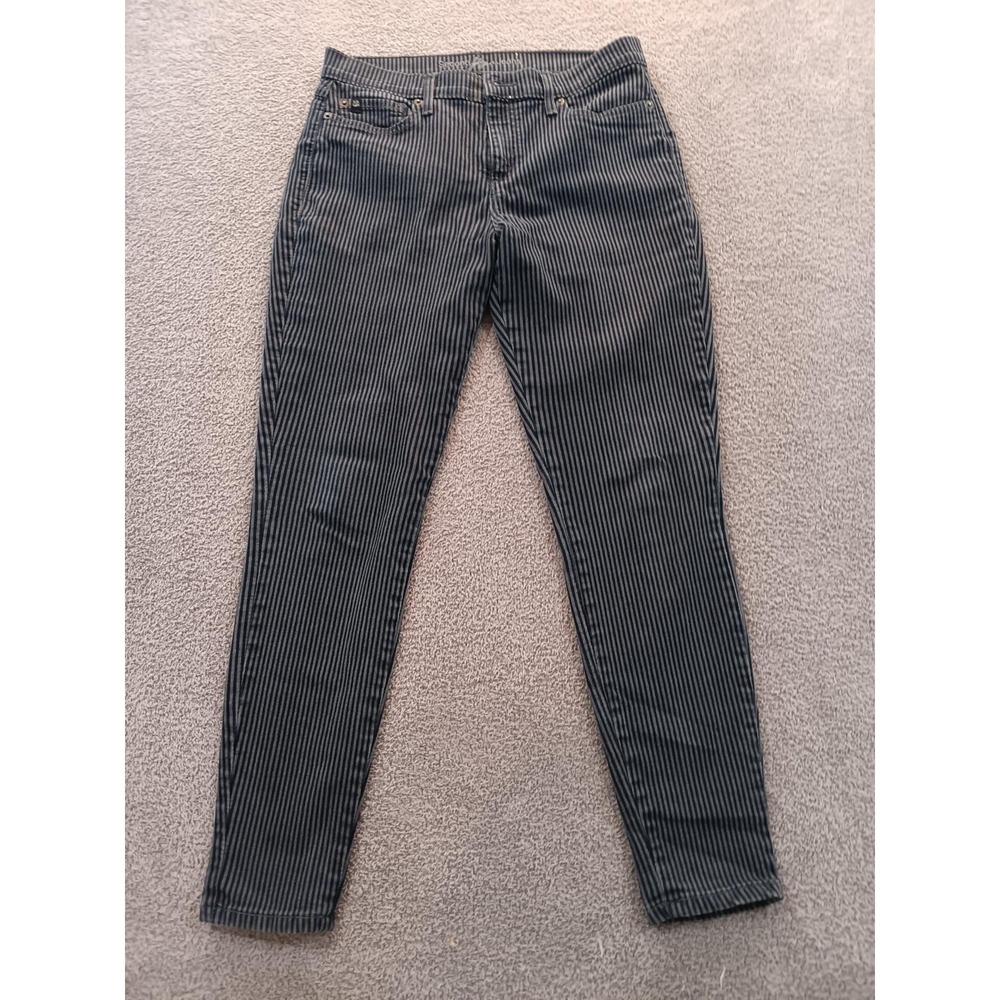 Yoga Jeans Second Skinny‎ High Rise Pants Women's Size 30 Pinstripe Canada Made